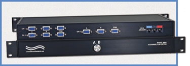 Model 9925 4-Channel DB9/RJ45 Cat5 A/B Switch, Simultaneous Switching